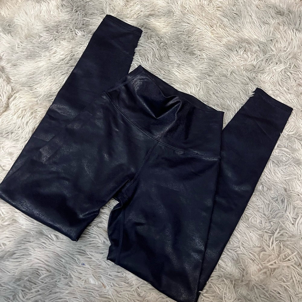 Blue sparkly aerie leggings